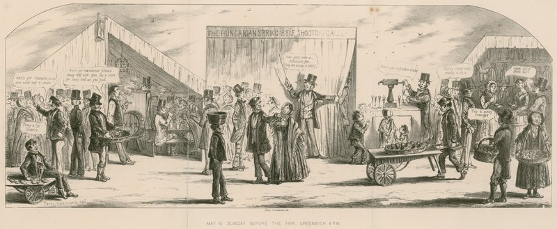 Foire de Bartholomew, Londres : Dimanche avant la foire, Greenwich - Percy Cruikshank