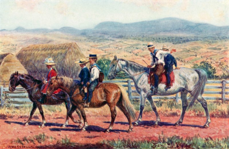 Enfants australiens allant à l