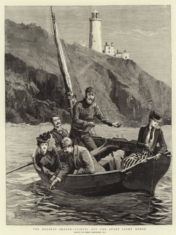 La saison des vacances, pêche au large du phare de Start - Percy Macquoid