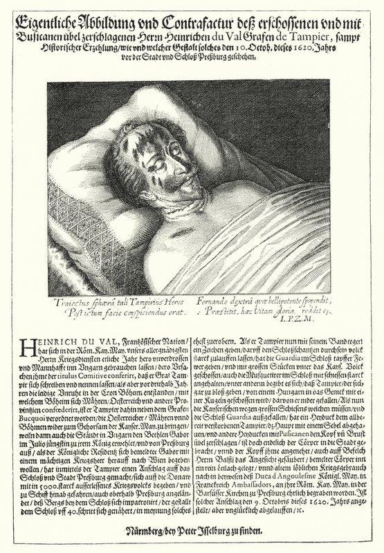 Le corps de Henri du Val, Comte de Dampierre - Peter Isselburg