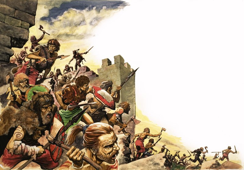 Guerriers pictes envahissant la Grande-Bretagne - Peter Jackson