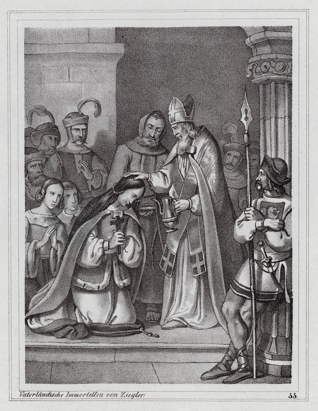 Cyrille et Méthode, missionnaires chrétiens byzantins, 9ème siècle (gravure) - Peter Johann Nepomuk Geiger