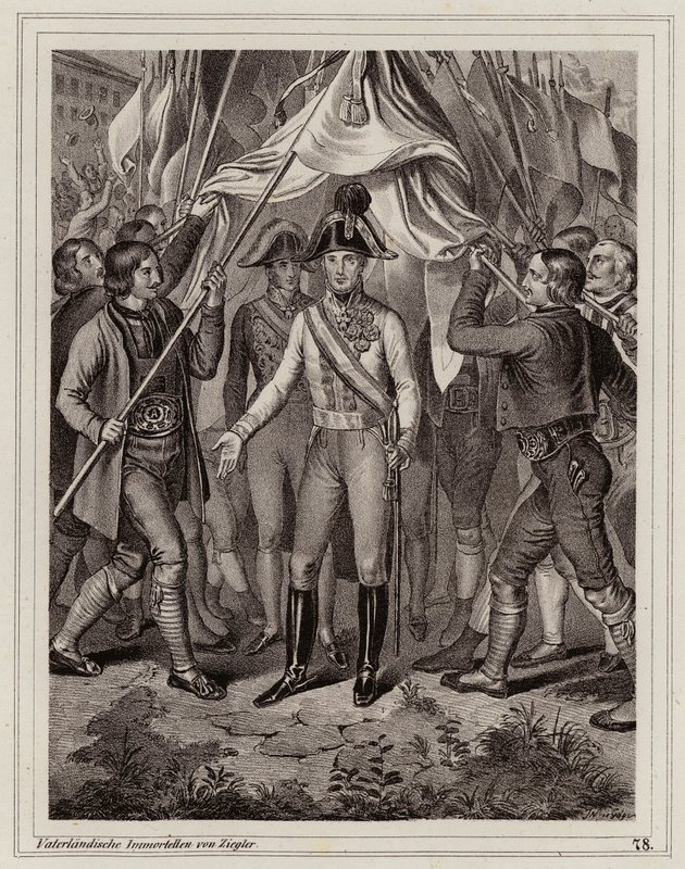 Le peuple du Tyrol rendant hommage à François Ier d