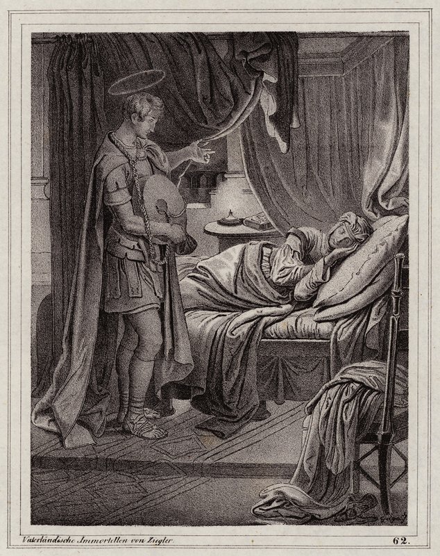 Vision de Valeria de Saint Florian (gravure) - Peter Johann Nepomuk Geiger