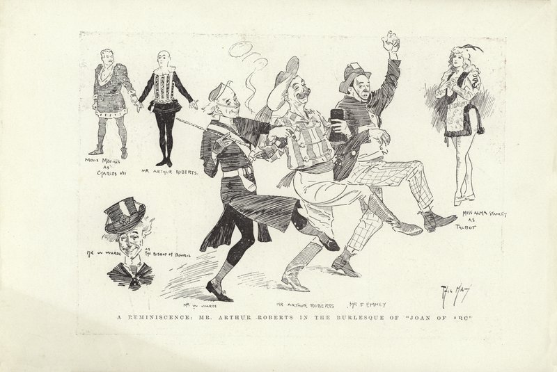Un souvenir, M. Arthur Roberts dans la burlesque de Jeanne d