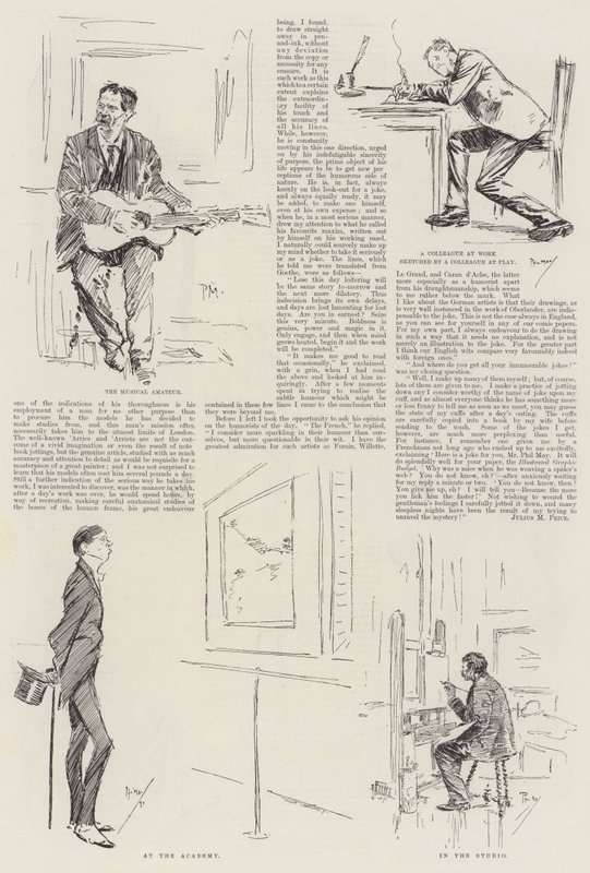 Un artiste humoristique anglais, M. Phil May chez lui - Phil May