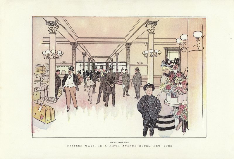 Manières occidentales, dans un hôtel de la Cinquième Avenue, New York - Phil May