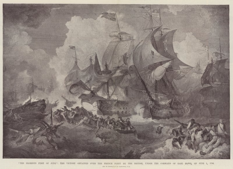 Le glorieux premier juin, la victoire obtenue sur la flotte française par les Britanniques, sous le commandement du comte Howe, le 1er juin 1794 - Philippe Jacques de Loutherbourg
