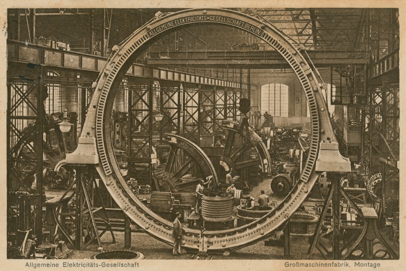 Allgemeine Elektricitats-Gesellschaft. Carte postale envoyée le 20 avril 1913. - Photographer German