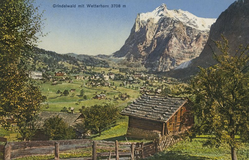 Grindelwald et Wetterhorn, Suisse (photo couleur) - Photographer Swiss