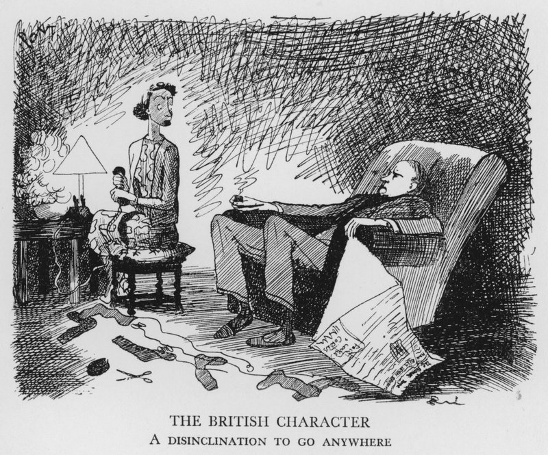 Le caractère britannique, une réticence à aller n