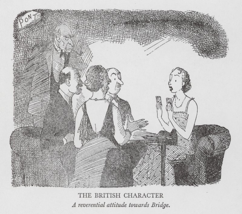 Le Caractère britannique, attitude révérencieuse envers le pont (lithographie) - Pont (1908 40)