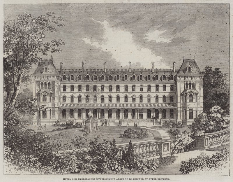Hôtel et établissement hydropathique sur le point d