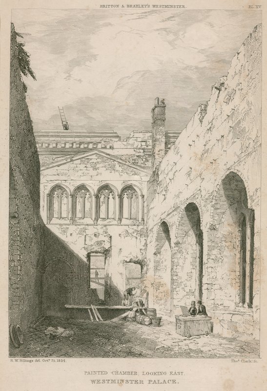 Chambre Peinte, Palais de Westminster, Londres, vue vers l