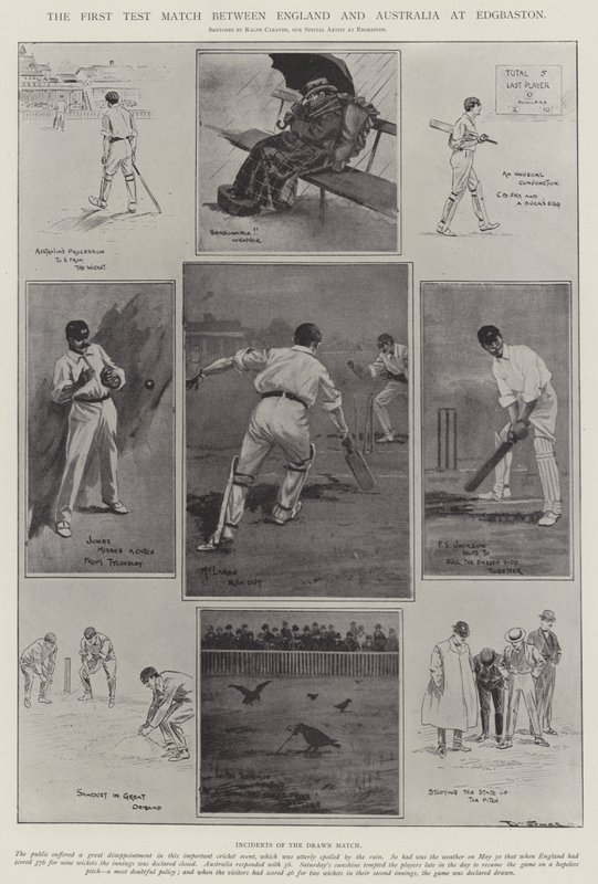 Le premier test match entre l