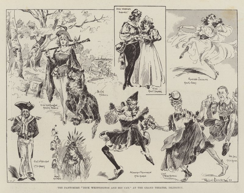 La pantomime Dick Whittington et son chat, au Grand Théâtre, Islington - Ralph Cleaver