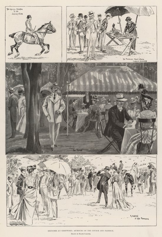 Croquis à Goodwood, Humours de la course et du paddock - Ralph Cleaver