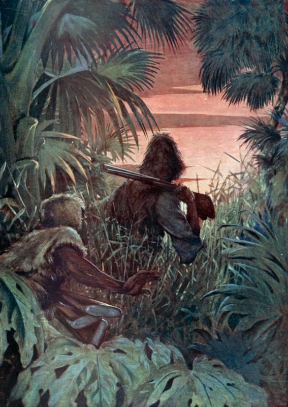 Illustration pour Robinson Crusoé de Daniel Defoe - Ralph Noel Pocock