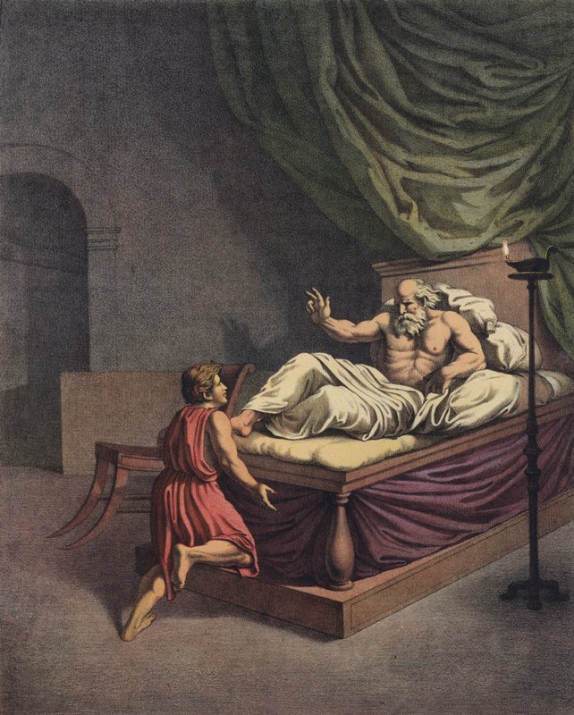 Samuel allant voir Eli après avoir entendu une voix appeler son nom - after Raphael