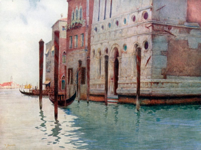 Coin du Palazzo Dario (lithographie couleur) - Reginald Barratt