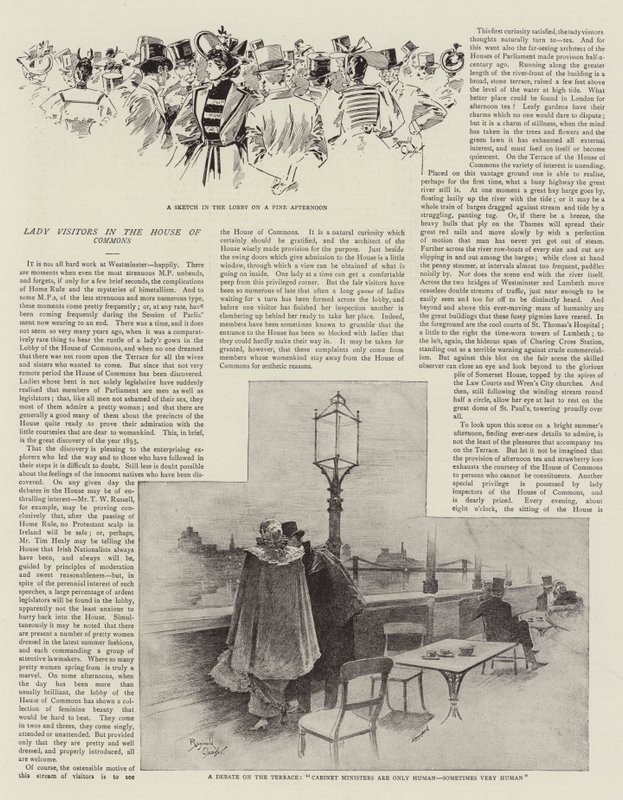 Dame visiteuse à la Chambre des communes (litho) - Reginald Thomas Cleaver