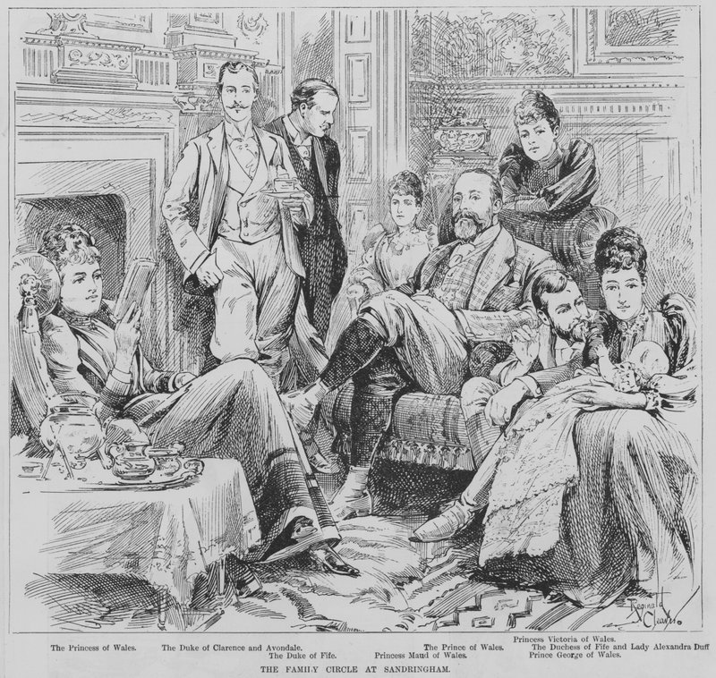 Le Prince et la Princesse de Galles et les membres de leur famille à Sandringham, Norfolk - Reginald Thomas Cleaver