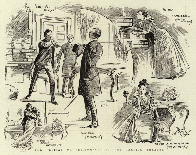 La reprise de "Diplomatie" au Garrick Theatre (litho) - Reginald Thomas Cleaver