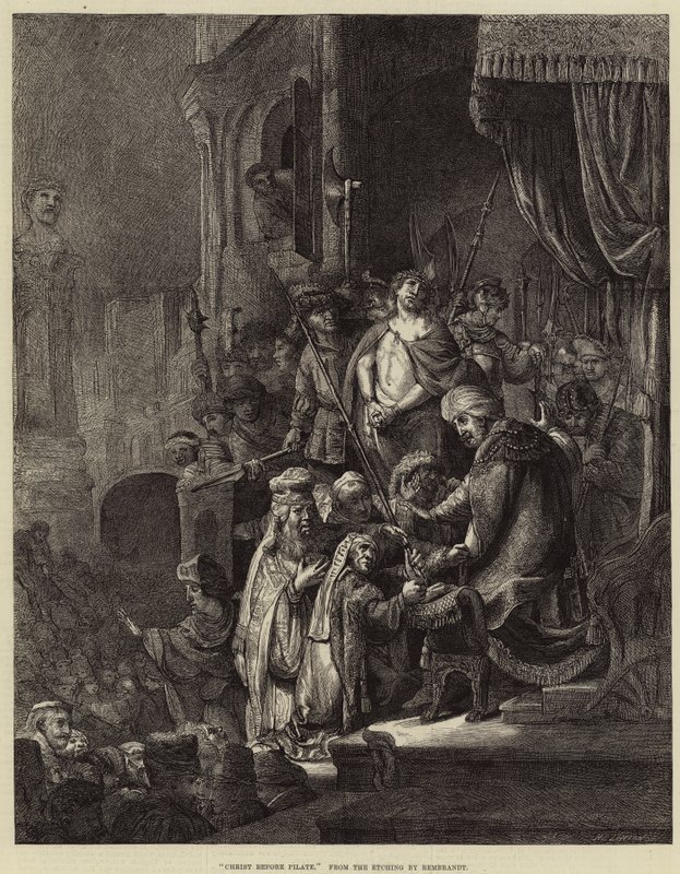 Le Christ devant Pilate - Rembrandt van Rijn