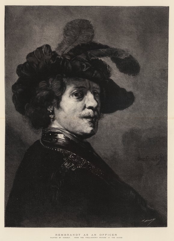 Rembrandt en officier - Rembrandt van Rijn