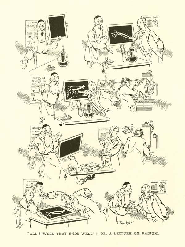 Tout est bien qui finit bien; ou, une conférence sur le radium (gravure) - René Bull