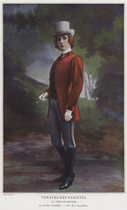 Ève Lavallière en Prince Orlovsky dans La Chauve-Souris - Reutlinger Studio