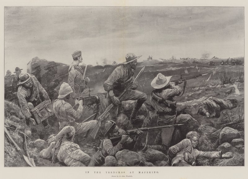 Dans les tranchées à Mafeking - Richard Caton Woodville junior