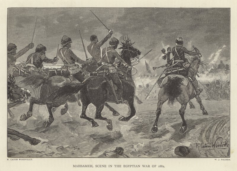 Mahsameh, scène de la guerre égyptienne de 1882 - Richard Caton Woodville junior