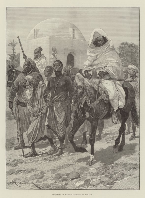 Transport de prisonniers maures au Maroc - Richard Caton Woodville junior