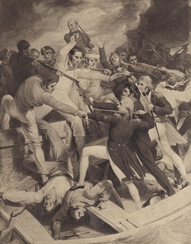 Conflit du contre-amiral Nelson avec une chaloupe espagnole, 3 juillet 1797 - Richard after Westall