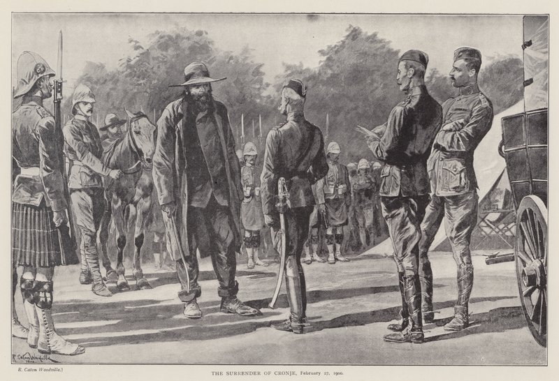 La reddition de Cronje, 27 février 1900 (lithographie) - Richard Caton II (after) Woodville