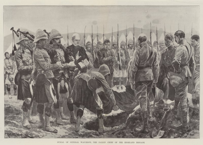Enterrement du général Wauchope, le chef déchu de la brigade des Highlands - Richard Caton Woodville junior