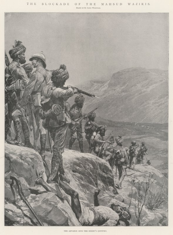 Le blocus des Mahsud Waziris - Richard Caton Woodville junior