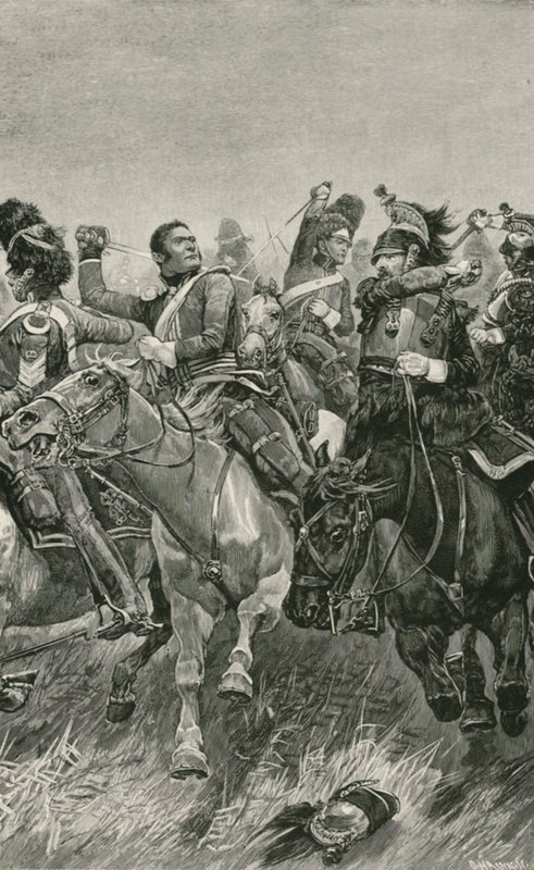 La Charge vaillante des Scots Greys à la bataille de Waterloo - Richard Caton Woodville junior
