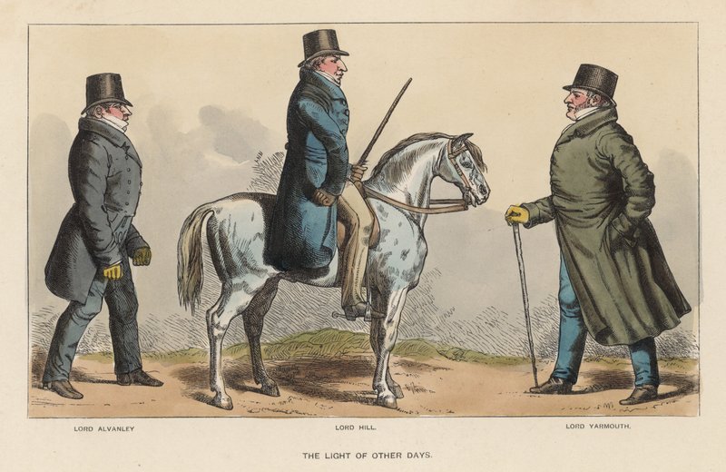 La Lumière des jours passés, avec Lord Alvanley, Lord Hill et Lord Yarmouth - Richard Dighton