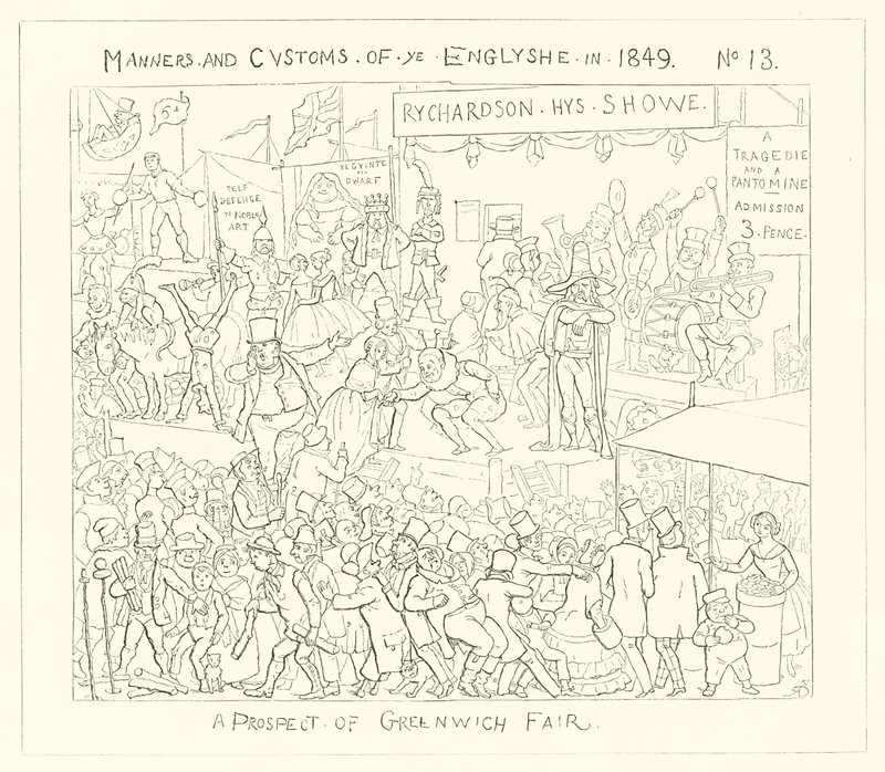 1849, Une perspective de la foire de Greenwich - Richard Doyle