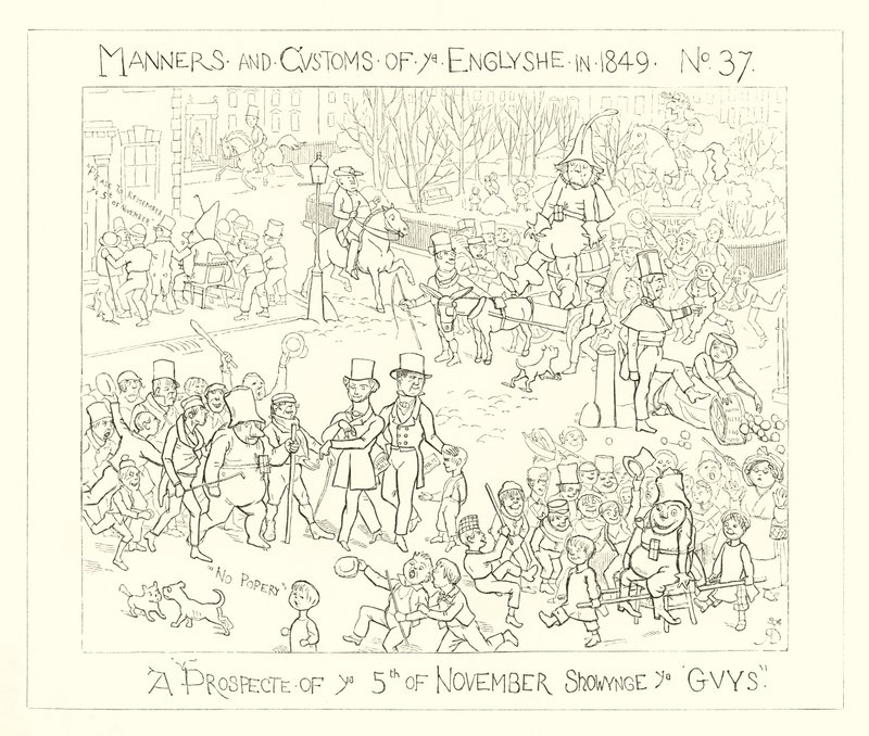 1849, Une perspective du 5 novembre montrant les Guys - Richard Doyle