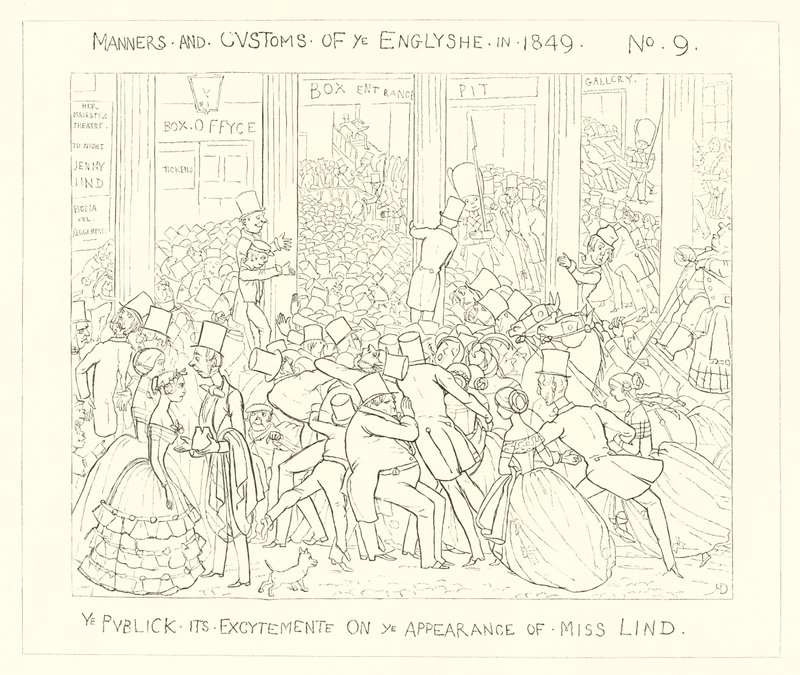 1849, Le public dans son excitation à l