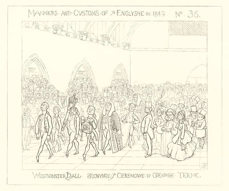 1849, Westminster Hall, La cérémonie d
