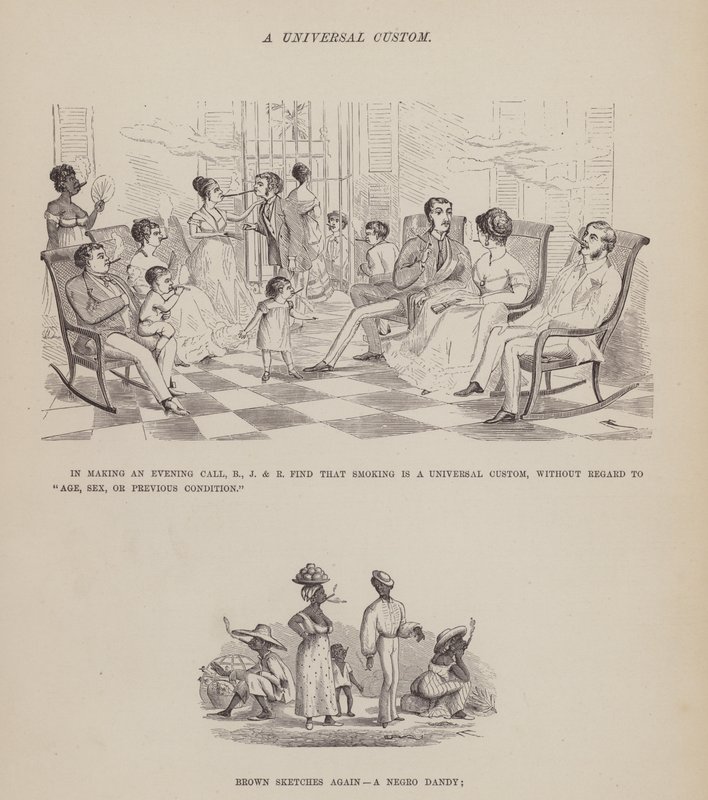 Page du Tour américain de Messieurs Brown, Jones et Robinson (gravure) - Richard Doyle