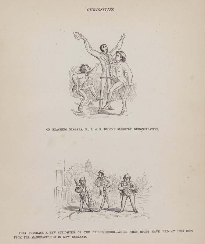 Page du Tour américain de Messieurs Brown, Jones et Robinson (gravure) - Richard Doyle