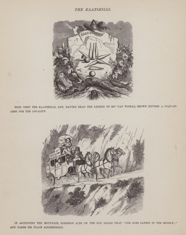 Page du Tour américain de Messieurs Brown, Jones et Robinson (gravure) - Richard Doyle