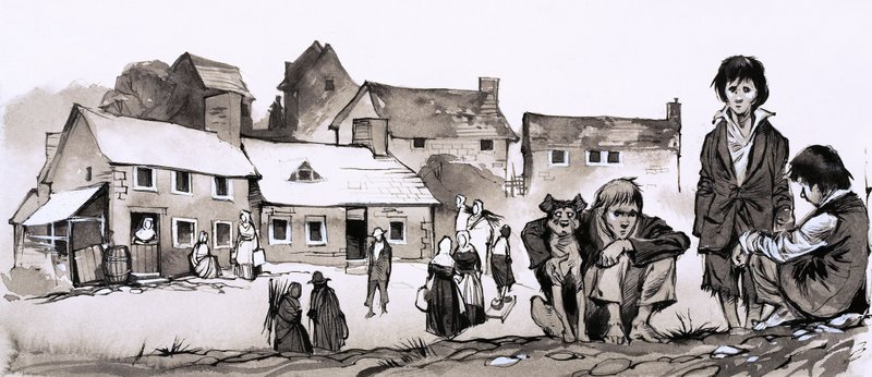Un homme hanté par la pauvreté : Richard Cobden (gouache sur papier) - Richard Hook