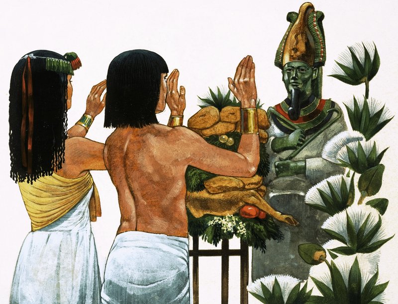 Offrandes de nourriture au dieu Osiris - Richard Hook