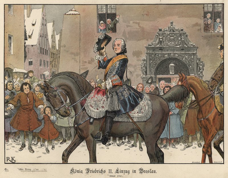 Frédéric le Grand entrant à Breslau, 1741 - Richard Knoetel